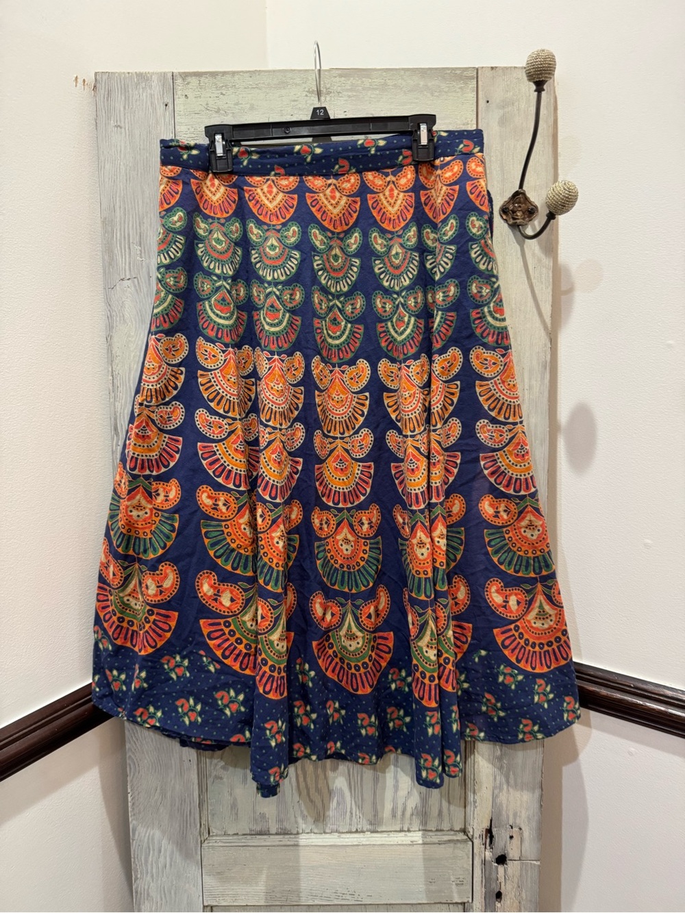DARN GOOD YARN REVERSIBLE WRAP SKIRT ADJUSTABLE SIZE
